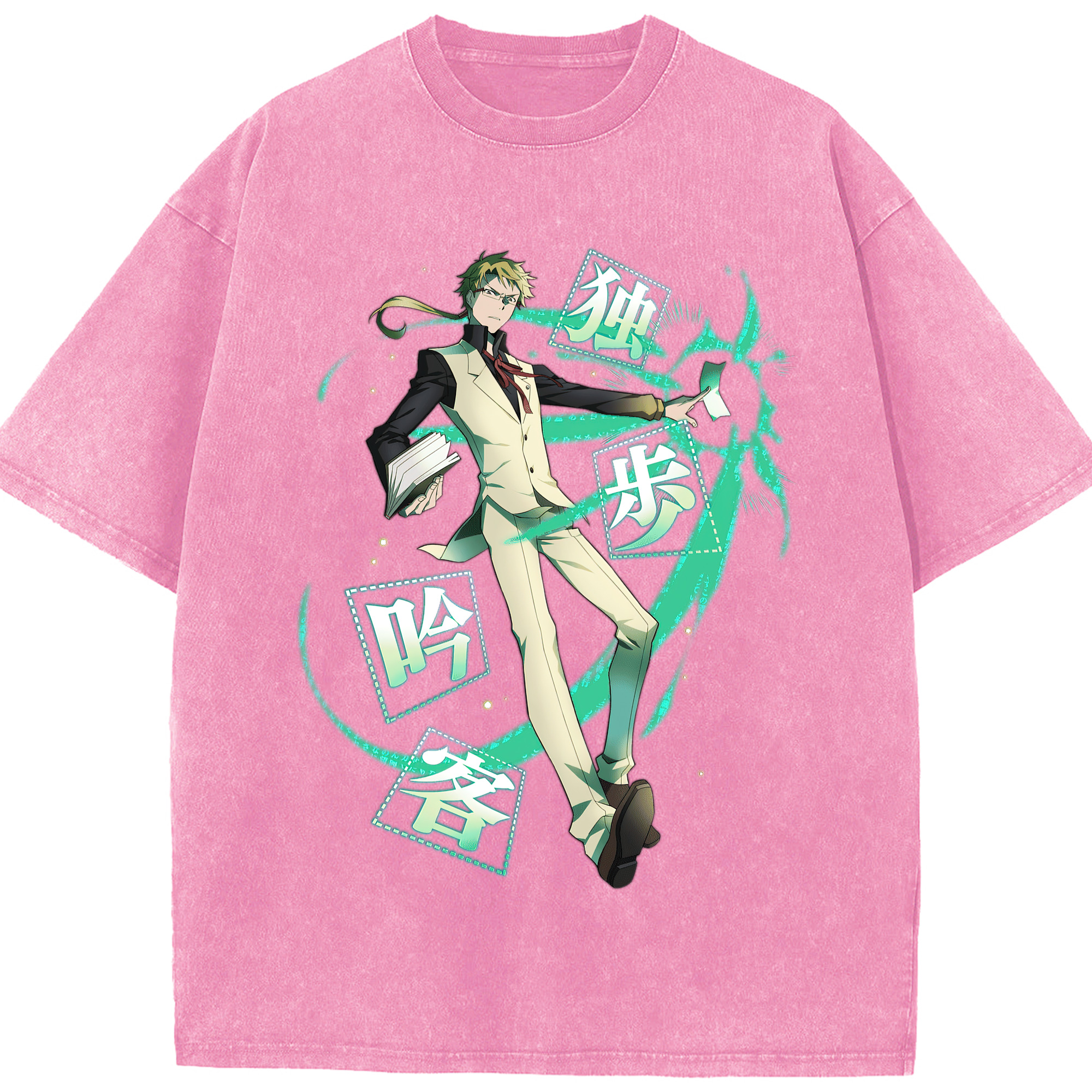 （画像用） 文豪ストレイドッグス Bungo Stray Dogs 綿100% ヴィンテージ風 半袖Tシャツ（フロントプリント）